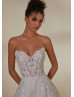 Beaded Ivory Lace Tulle Corset Back Fairytale Wedding Dress
